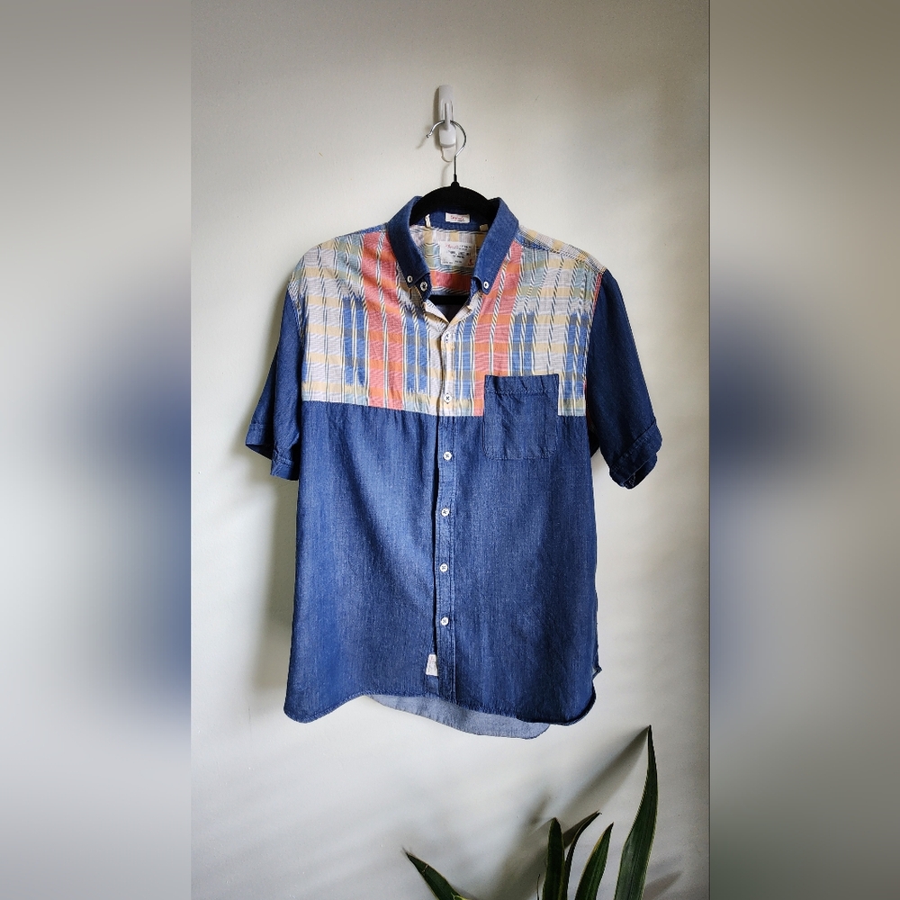 Originals 7 Diamonds Western/ Lightweight Chambray Denim Men's Shirt Size: Large